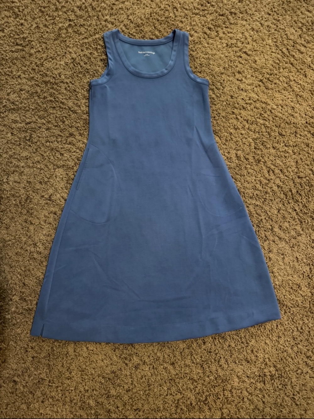 Soft Surroundings Slate Blue Sleeveless Midi Dress